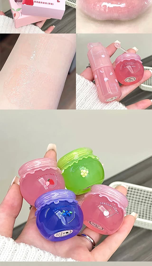 Sensory Party Hydrating & Brightening Lip Mask - Deep Moisture, Lip Wrinkle Reduction, 24-Hour Hydration Lip Oil for Soft, Plump Lips showcase 19