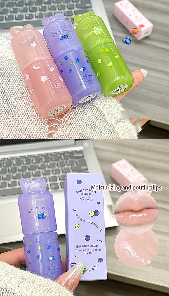 Sensory Party Hydrating & Brightening Lip Mask - Deep Moisture, Lip Wrinkle Reduction, 24-Hour Hydration Lip Oil for Soft, Plump Lips showcase 10