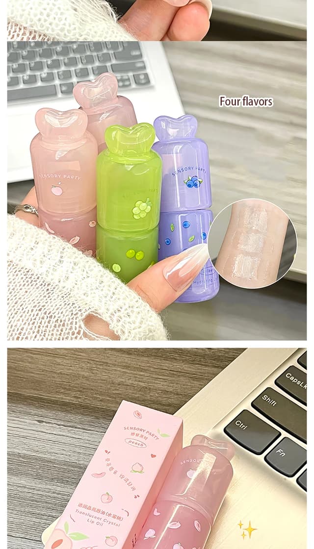 Sensory Party Hydrating & Brightening Lip Mask - Deep Moisture, Lip Wrinkle Reduction, 24-Hour Hydration Lip Oil for Soft, Plump Lips showcase 2