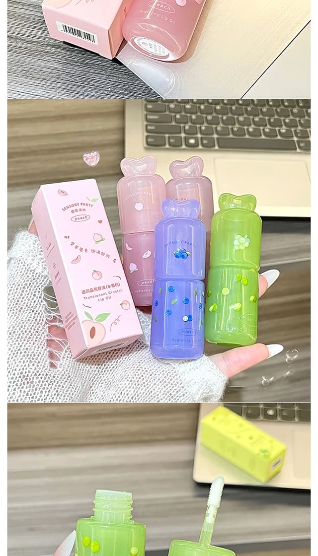 Sensory Party Hydrating & Brightening Lip Mask - Deep Moisture, Lip Wrinkle Reduction, 24-Hour Hydration Lip Oil for Soft, Plump Lips showcase 3