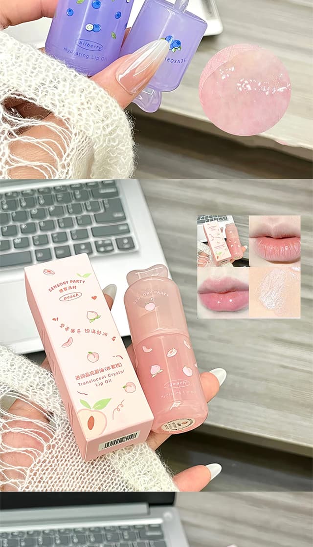 Sensory Party Hydrating & Brightening Lip Mask - Deep Moisture, Lip Wrinkle Reduction, 24-Hour Hydration Lip Oil for Soft, Plump Lips showcase 9