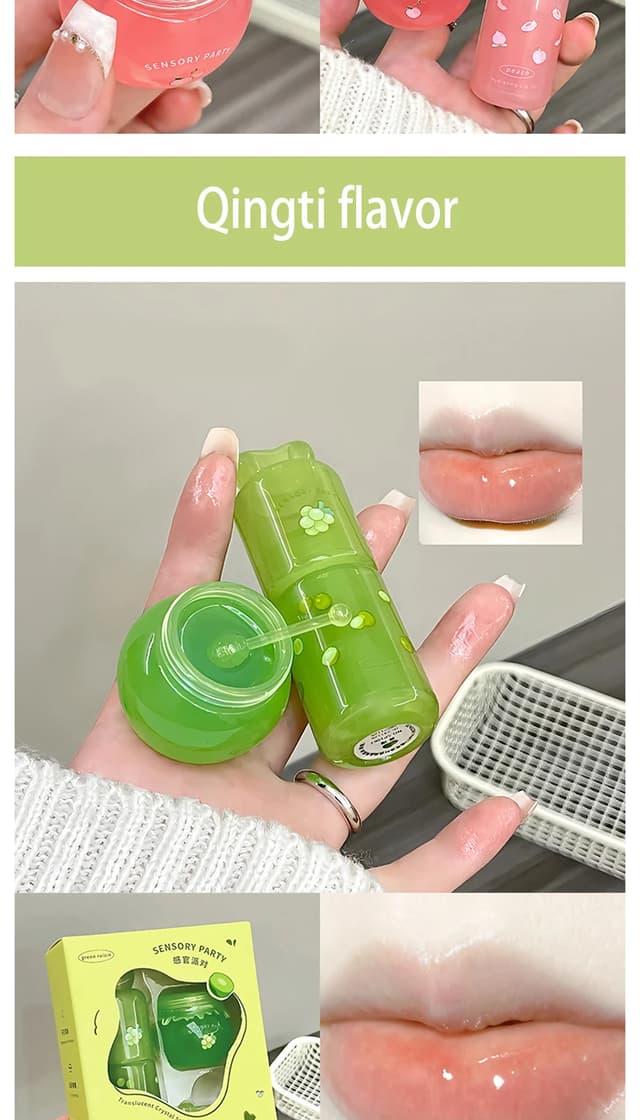 Sensory Party Hydrating & Brightening Lip Mask - Deep Moisture, Lip Wrinkle Reduction, 24-Hour Hydration Lip Oil for Soft, Plump Lips showcase 17