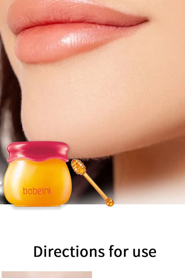 Bobeini Small Honeypot Lip Mask for Intense Hydration - Moisturizing Balm Prevents Dryness, Cracking, Peeling & Fading Lip Wrinkles showcase 6
