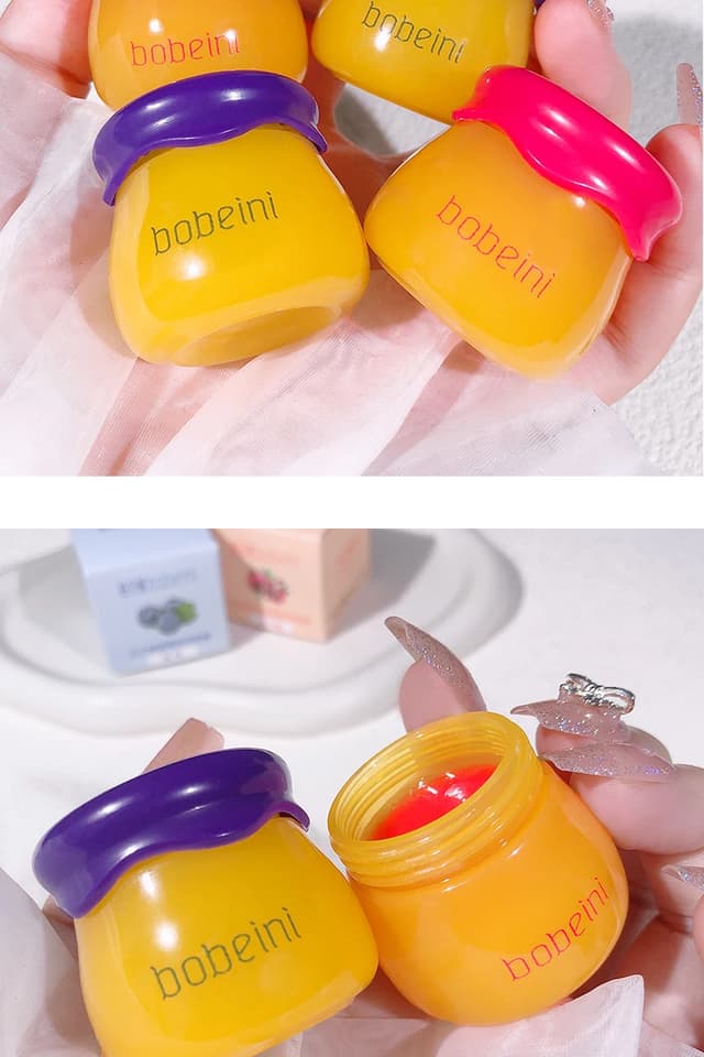 Bobeini Small Honeypot Lip Mask for Intense Hydration - Moisturizing Balm Prevents Dryness, Cracking, Peeling & Fading Lip Wrinkles showcase 8