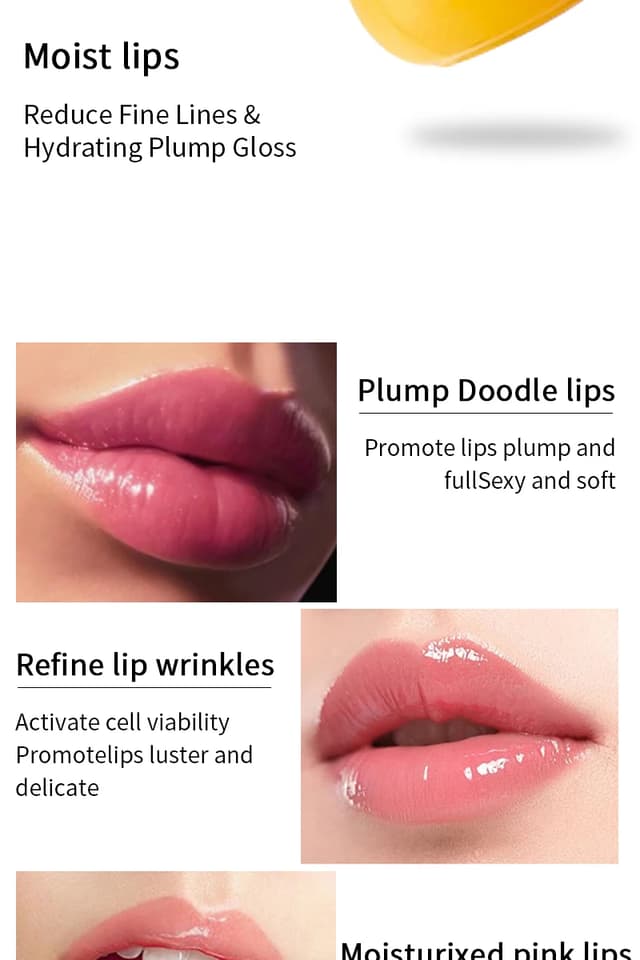 Bobeini Small Honeypot Lip Mask for Intense Hydration - Moisturizing Balm Prevents Dryness, Cracking, Peeling & Fading Lip Wrinkles showcase 3