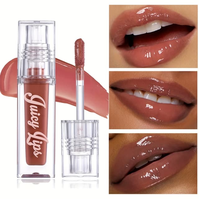 Hydrating Crystal Lip Oil, Plumping & Moisturizing Gloss with Tinted Shades, Long-Lasting Shine for All Skin Types, Natural Beauty Lip Care showcase 1