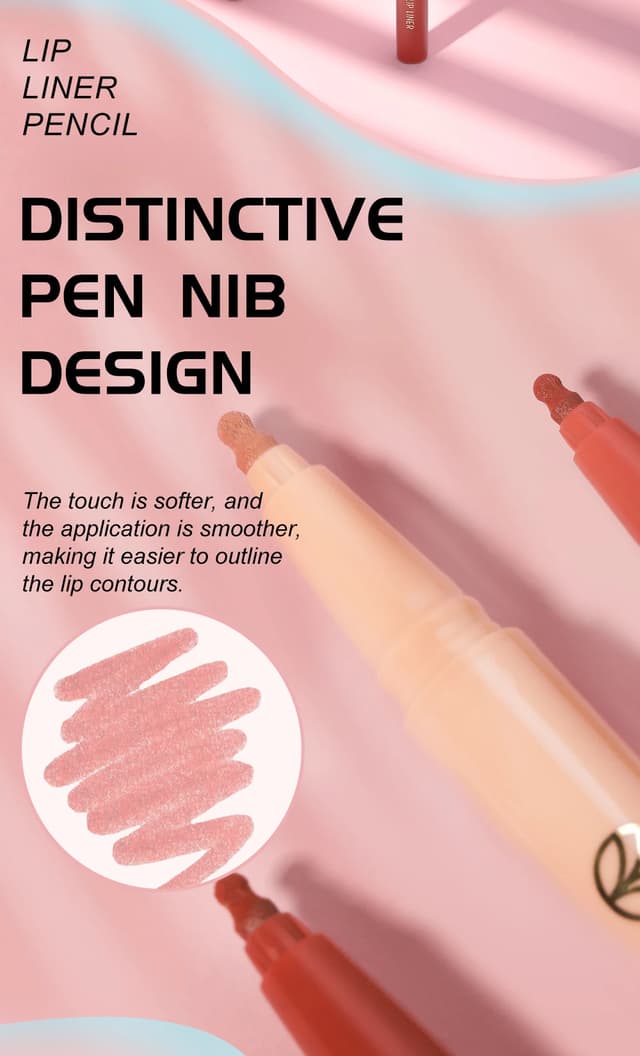 12 Color Matte Liquid Lipliner Set - Waterproof Fog Surface Lip Glaze with Sponge Gourd Head Applicator for Natural Red Tones showcase 2