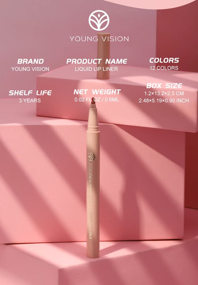 12 Color Matte Liquid Lipliner Set - Waterproof Fog Surface Lip Glaze with Sponge Gourd Head Applicator for Natural Red Tones showcase 11