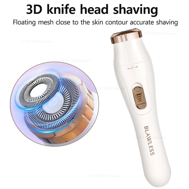 Women's Electric Shaver & Bikini Trimmer - Portable Painless Epilator for Face, Underarms, Legs - Gentle Hair Removal for Ladies showcase 7