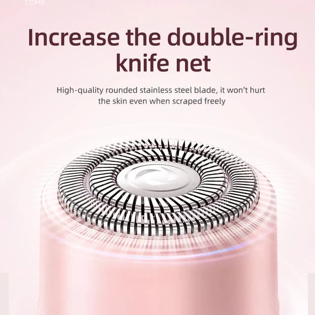 Rechargeable Electric Shaver for Women, Dual Head Bikini Trimmer, Wet & Dry Use, Cordless Personal Grooming Device showcase 10