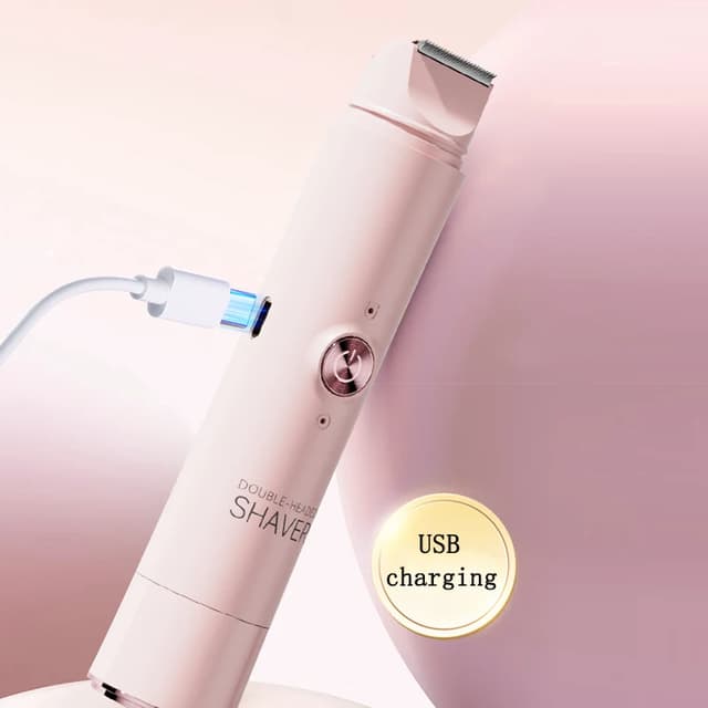 Rechargeable Electric Shaver for Women, Dual Head Bikini Trimmer, Wet & Dry Use, Cordless Personal Grooming Device showcase 12