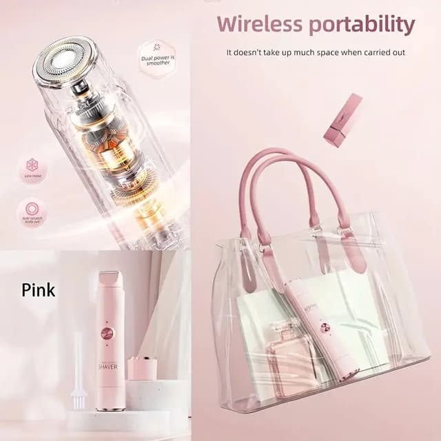 Rechargeable Electric Shaver for Women, Dual Head Bikini Trimmer, Wet & Dry Use, Cordless Personal Grooming Device showcase 13