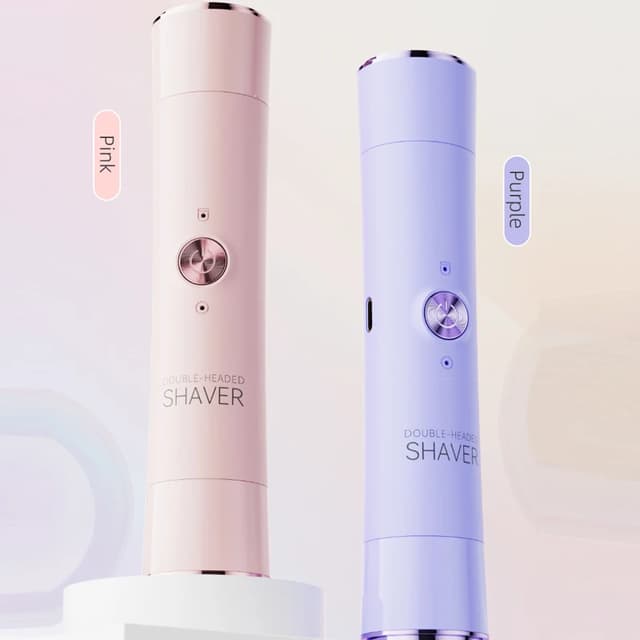 Rechargeable Electric Shaver for Women, Dual Head Bikini Trimmer, Wet & Dry Use, Cordless Personal Grooming Device showcase 2