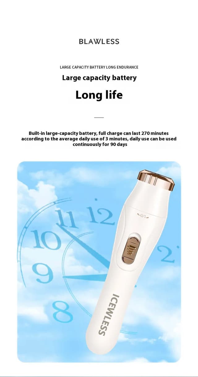 Women's Electric Shaver Waterproof Painless Hair Remover for Bikini, Body, Legs, Face, Underarms - Cordless & Rechargeable with Hypoallergenic Blades showcase 6