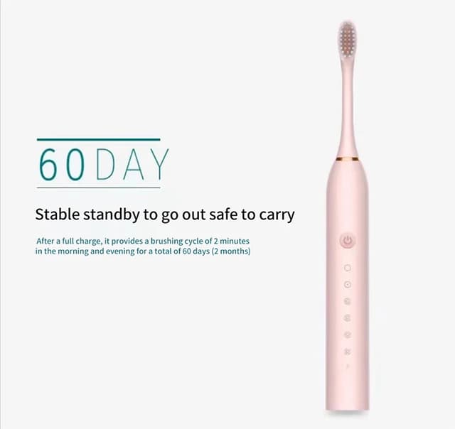 Electric Ultrasonic Toothbrush with 6 Speed Modes, USB Charging, Waterproof Design - Ideal for Adults & Couples showcase 6