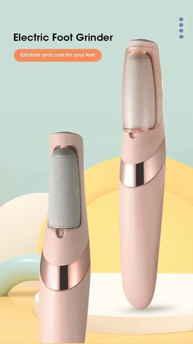 Rechargeable Electric Foot Callus Remover Pedicure Tool - USB Automatic Dead Skin Grinder with 2 Roller Heads for Smooth Feet showcase 1