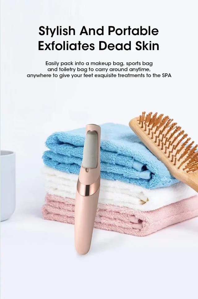 Rechargeable Electric Foot Callus Remover Pedicure Tool - USB Automatic Dead Skin Grinder with 2 Roller Heads for Smooth Feet showcase 7