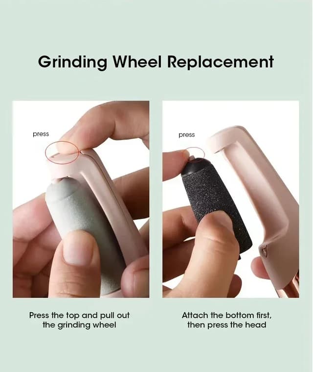 Rechargeable Electric Foot Callus Remover Pedicure Tool - USB Automatic Dead Skin Grinder with 2 Roller Heads for Smooth Feet showcase 9