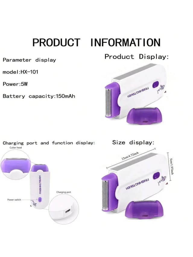 Professional Electric Hair Removal Shaver for Women - Full Body, Face, Bikini, Legs, Hands - Gentle & Painless Epilator Device showcase 2