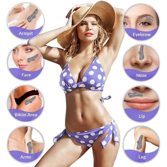 Painless Depilatory Wax Beans 200g/400g - Hard Wax Beads for Hair Removal Machine, Bikini, Face, Legs, Body - Gentle, Non-Irritating Formula showcase 5