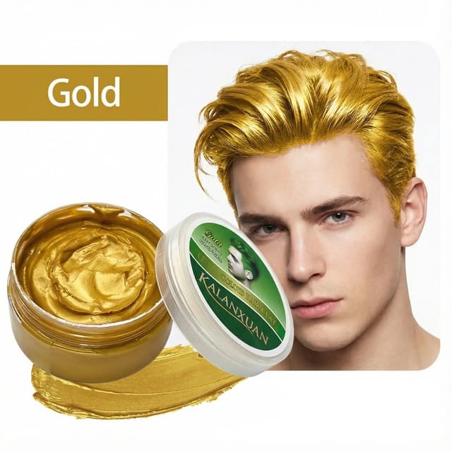 Temporary Teal Hair Color Wax for Kids & Adults - Instant Non-Toxic Hair Dye Cream for Fun Styles showcase 8