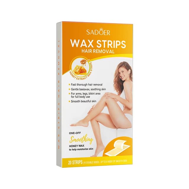 10PCS 20 Sides Aloe Wax Strips for Gentle Body Hair Removal - Smooth Skin Up to 4 Weeks, Nonwoven Fabric for Legs, Underarms, Arms, Face - Easy Cold Wax Application showcase 8