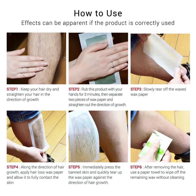 10PCS 20 Sides Aloe Wax Strips for Gentle Body Hair Removal - Smooth Skin Up to 4 Weeks, Nonwoven Fabric for Legs, Underarms, Arms, Face - Easy Cold Wax Application showcase 10