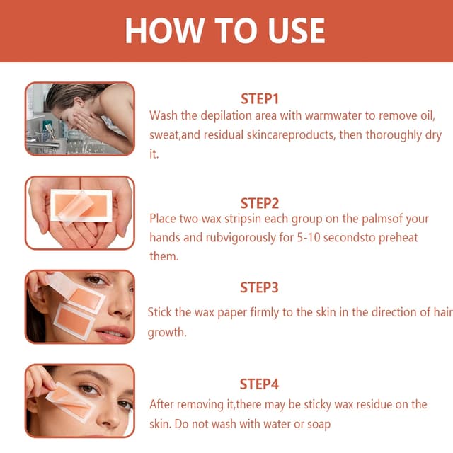 Natural Beeswax Hair Removal Wax Strips - Gentle, Chemical-Free Formula for Sensitive Skin - Face, Lip, Body Waxing - Easy Home Use showcase 4