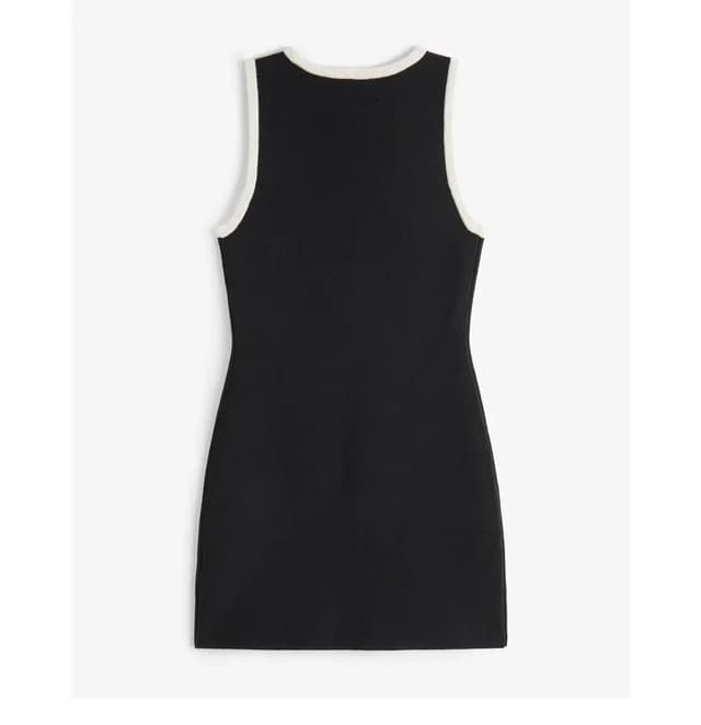 Elegant V-Neck Sleeveless Knitted Mini Dress for Women - Slim Fit Stripe Design, Summer Fashion, Casual Party Wear showcase 7