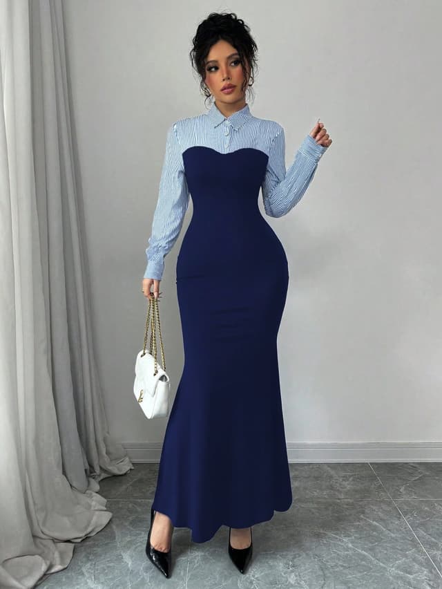 2025 Autumn/Winter Women's Elegant Fishtail Long Dress - Form-Fitting, Skin-Friendly Design for Stylish Ladies showcase 5