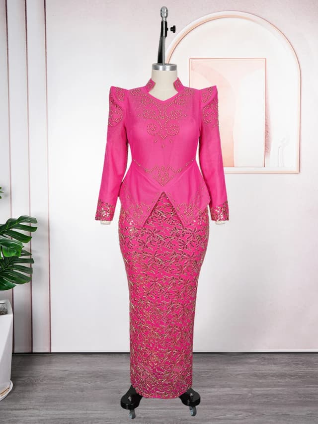 Luxury African Ankara Dashiki Maxi Dress for Women - Elegant Long Sleeve Wedding Party Gown, Plus Size Fashion Apparel showcase 6