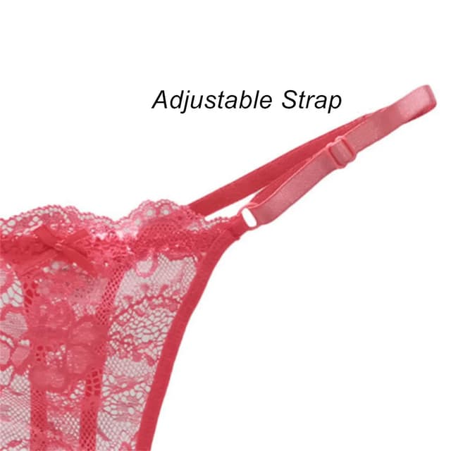 3PCS Women's Sexy Lace Thong Panties - Adjustable Low Waist Transparent T-back Underwear for Ladies showcase 9
