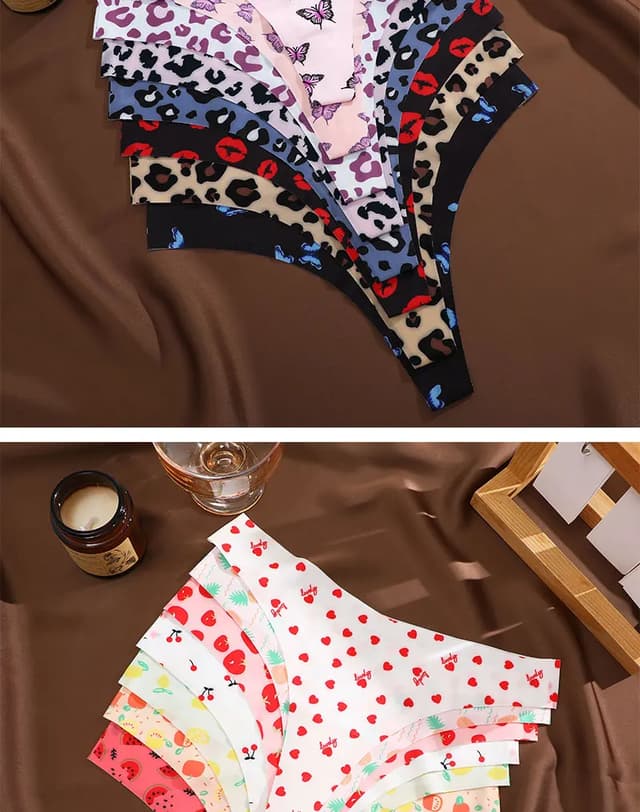 3PCS Sexy G-String Thongs for Women, Colorful Bikini Style T-Back Panties, Seamless Low Waist Intimates, Comfortable Lady Underwear showcase 13