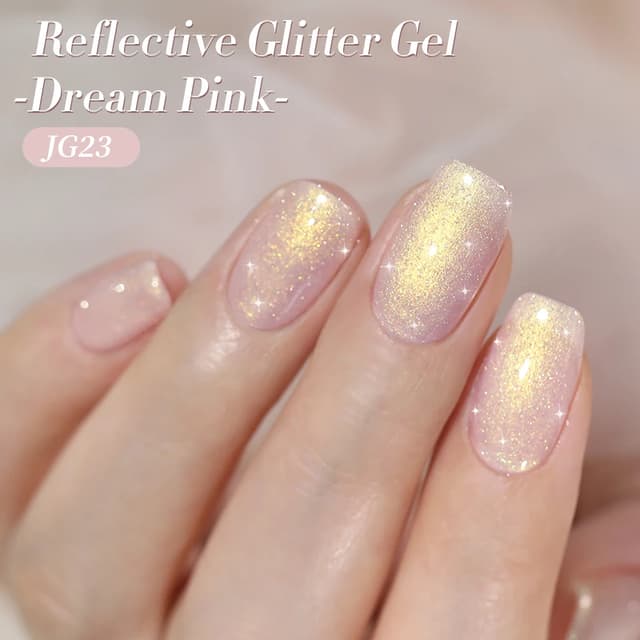 BORN PRETTY Dream Pink Aurora Glitter Gel Nail Polish - 10ml Sparking Shine, Soak-Off Semi-Permanent UV/LED Formula for Professional Manicure at Home showcase 5