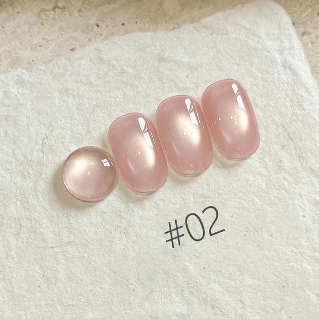 10ML Moonlight Ballet Magnet Cat Eye Nail Polish Gel - Nude Pink Style with Gold Glass Beads for Stunning Cat Eye Effect showcase 8