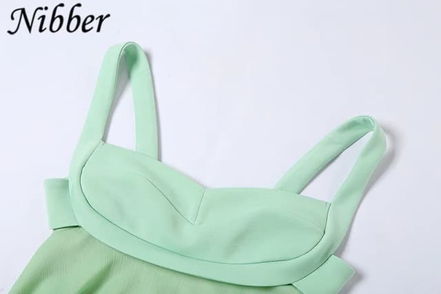 Elegant Women's Solid Color Cutout Slim Sling Dress - Sexy Backless Ruffle Design for Evening Wear showcase 11