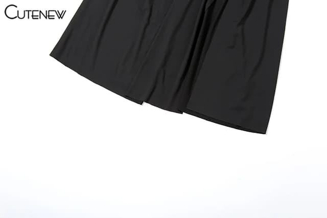 Nibber Elegant Women's Long Dress Solid Color Halter V-Neck Backless Shirring Side Split Vestidos Female High Street New Robe for Parties and Evening Events showcase 8