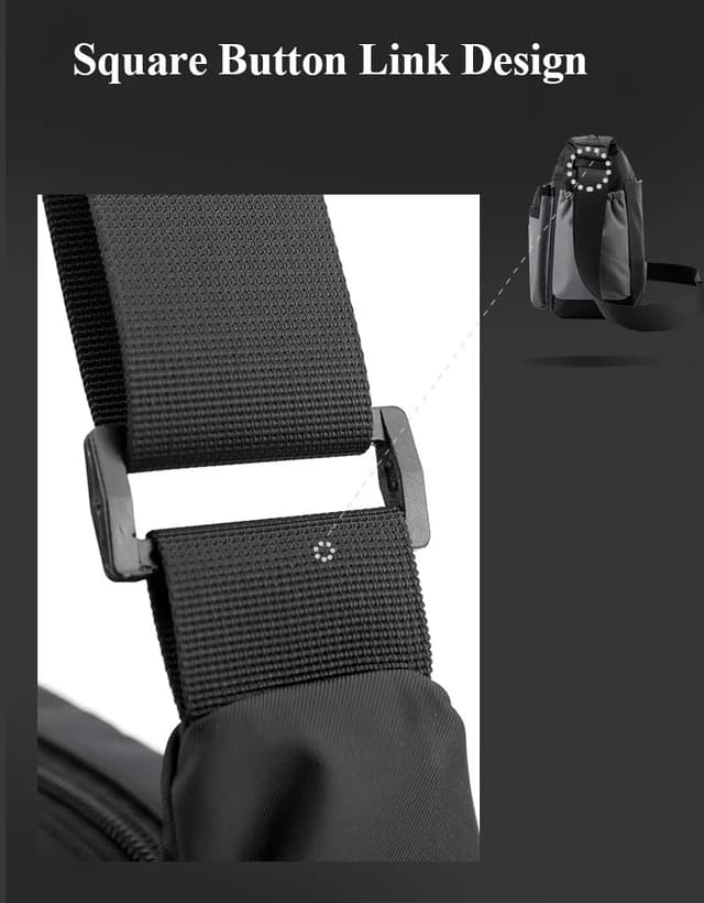 Men's Luxury Nylon Crossbody Messenger Bag - Multi-Layer Pocket Design, Large Capacity, Waterproof, Casual Fashion Shoulder Bag for Travel & Daily Use showcase 10