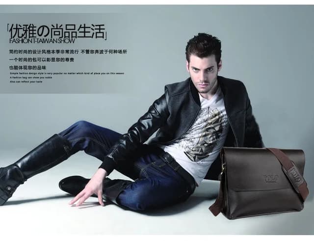 POLO Men's Vertical Business Crossbody Shoulder Bag - Casual & Professional Document Bag, 23x26x7cm showcase 17