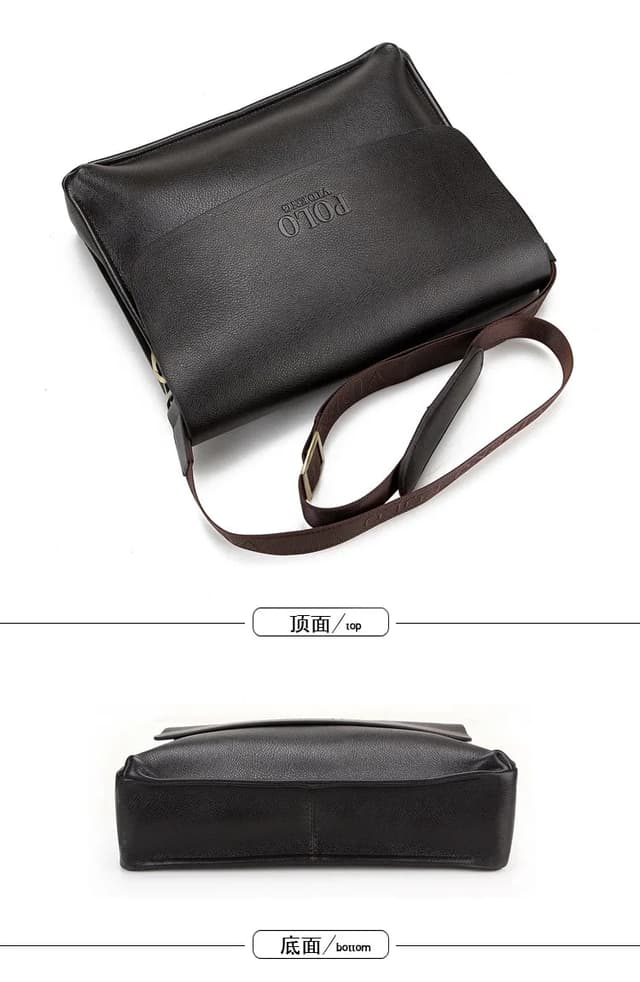 POLO Men's Vertical Business Crossbody Shoulder Bag - Casual & Professional Document Bag, 23x26x7cm showcase 16