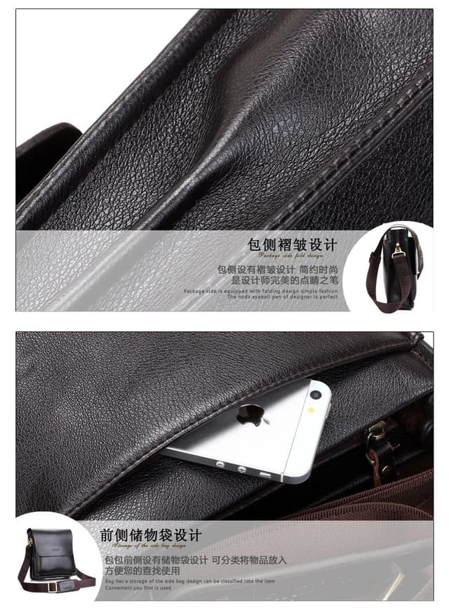 POLO Men's Vertical Business Crossbody Shoulder Bag - Casual & Professional Document Bag, 23x26x7cm showcase 20