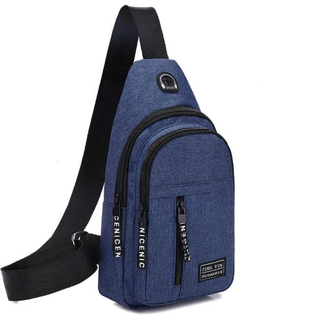 Men's Black Mini Crossbody Chest Bag - Simple Storage Small Satchel for Travel & Daily Use showcase 10