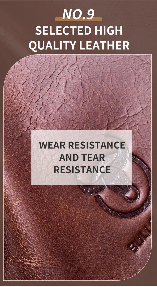 BULLCAPTAIN Men's Genuine Leather Chest Bag - Casual Retro Crossbody Sling Pack for 7.9" Phone, Anti-Theft Design, Ideal for Travel and Daily Use showcase 12