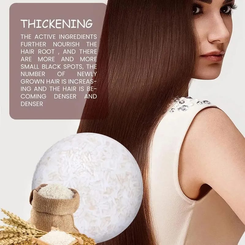 Organic Rice Shampoo Soap Bar - Natural Rice Water Protein for Hair Growth, Anti-Loss, Oil Control & Shine - Gentle Cleansing for All Hair Types showcase 2