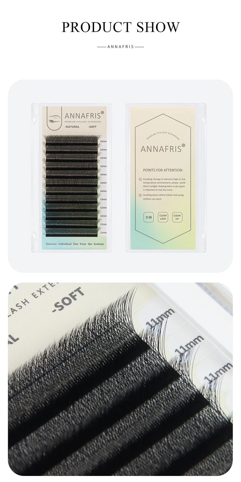 ANNAFRIS Premade Volume Fan YY 3D 4D 5D W-Shaped Eyelash Extensions - Natural Soft Full Dense Mink Lashes for Professional Salon Use showcase 5