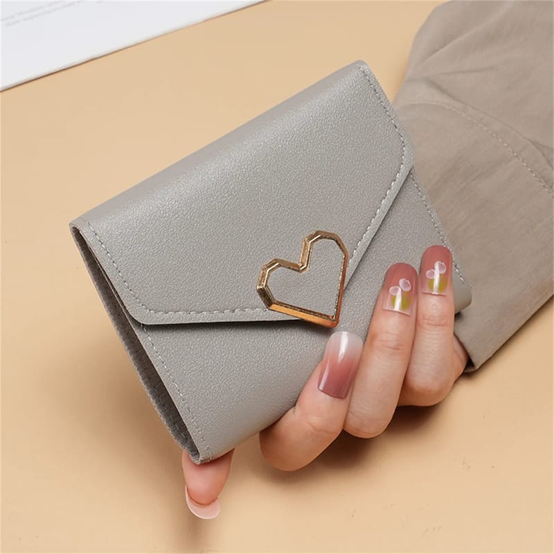 Cute Heart Buckle Mini Coin Purse for Women & Girls - Korean Style Small Wallet for Students, Ladies, and Everyday Use showcase 4