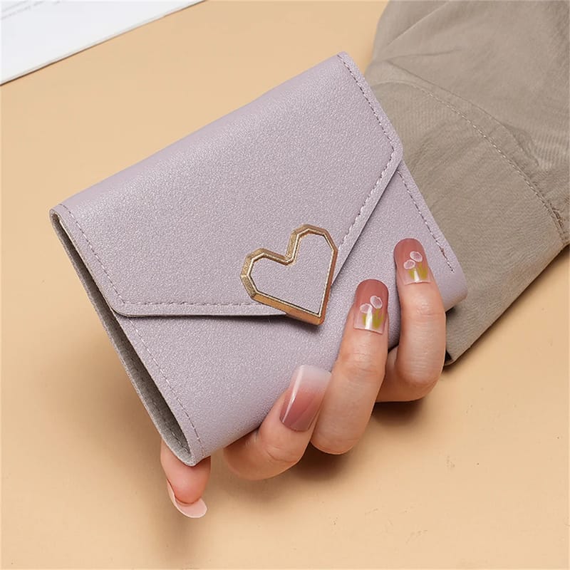 Cute Heart Buckle Mini Coin Purse for Women & Girls - Korean Style Small Wallet for Students, Ladies, and Everyday Use showcase 3