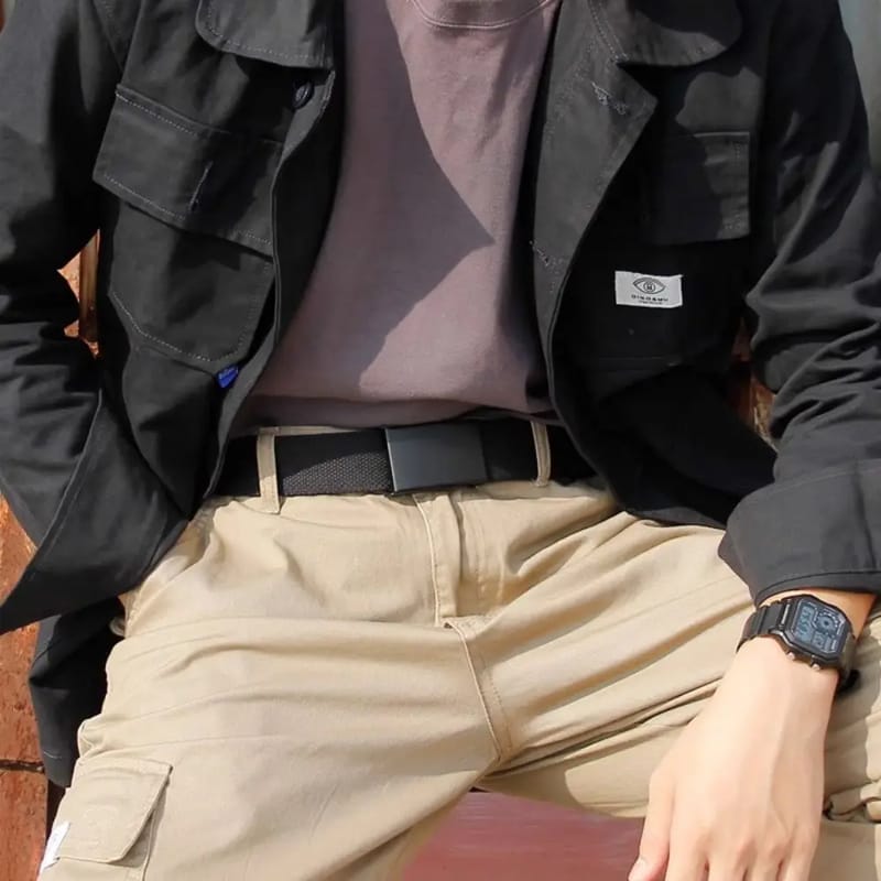 Men's & Women's Fashion Canvas Belt - Adjustable Breathable Outdoor Tactical Waist Belt for Jeans & Trousers showcase 4