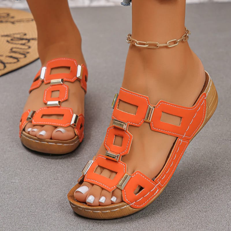 Women's Roman Style Wedge Sandals - Comfortable Open Toe Beach Slippers for Summer Outdoor Wear showcase 2