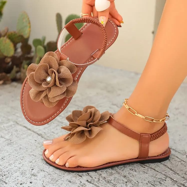 Summer Elegant Women's Casual Sandals - Round Head Sexy Flower Slides, Fashionable & Comfortable Best Selling New Design showcase 2